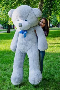 Плюшевий великий ведмідь Рафаель, висота 200 см, сірий