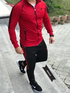 Спортивный мужской костюм Nike Красный (S M L XL)