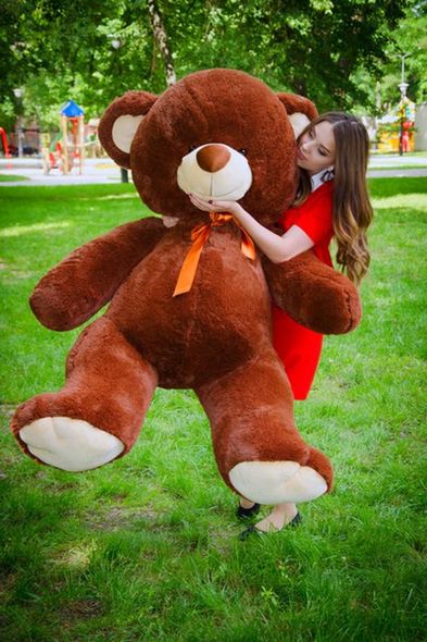 Плюшевий великий ведмідь ГТоммі, висота 180 см, шоколад
