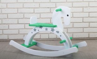 Качалка коник Pony Star кольору білий/зелений
