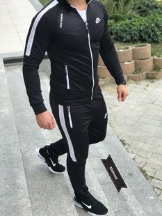 Спортивний чоловічий костюм Nike Чорний (S M L XL)
