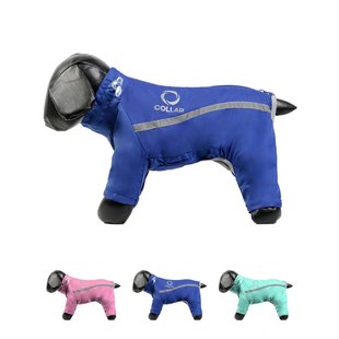Дощовик COLLAR для собак, М 34 (французький бульдог, міні англійський бульдог), синій