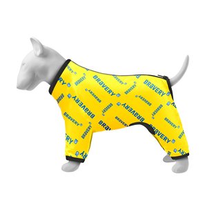 Дощовик для собак WAUDOG Clothes малюнок "Сміливість", XS30, В 43-45 см, С 27-30 см