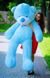 Плюшевый большой медведь Рафаэль, высота 180 см, голубого цвета