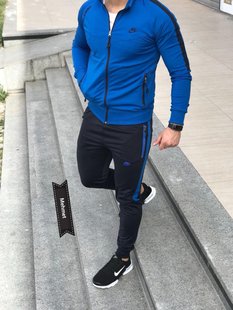Спортивный мужской костюм Nike Синий (S M L XL)
