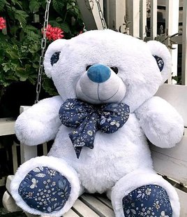 Плюшевий великий ведмідь Зефір, висота 100, 120, 150, 250 см, білого кольору