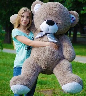 Большой плюшевый медведь Бойд, цвет капучино, высота 160 см
