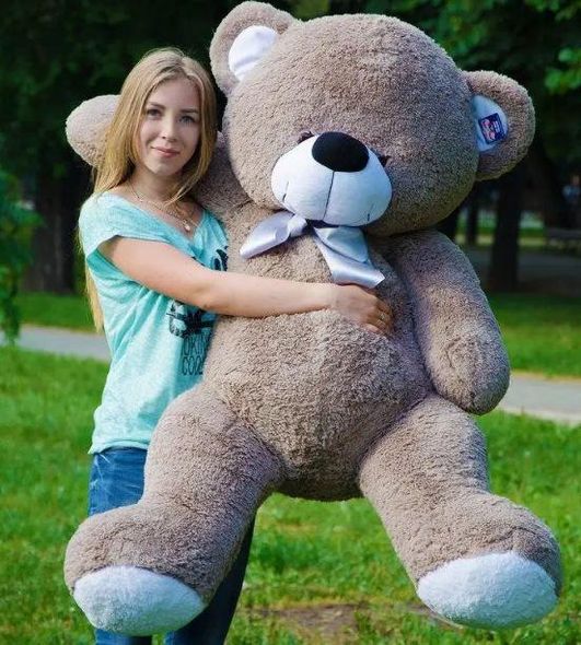 Великий плюшевий ведмідь Бойд, колір капучино, висота 160 см