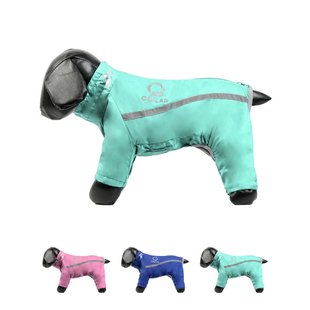 Дощовик COLLAR для собак, S 33 (французький бульдог, мопс), ментоловий