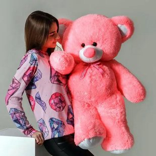 Плюшевий великий ведмідь Томмі, висота 100 см, рожевий