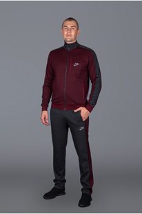 Костюм спортивний чоловічий Nike, бордо/темно сірий (S, M, L, XL, XXL)