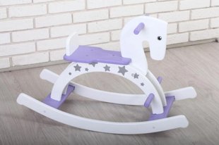 Качалка конек Pony Star цвета белый/фиолетовый