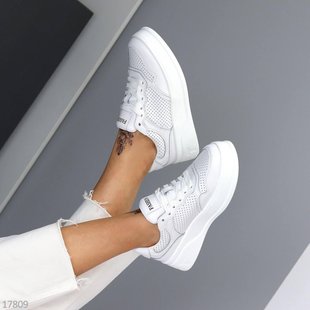Модні жіночі кросівки з натуральної шкіри, білого кольору, 36- -41 р.