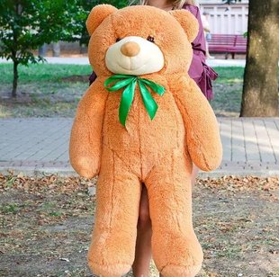 Плюшевый большой медведь Рафаэль, высота 120 см, цвет карамельный