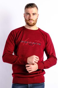 Джемпер мужской, цвет бордовый, M-XL