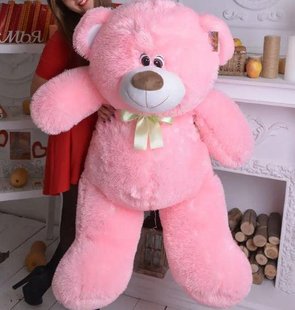 Плюшевий ведмедик Тьома, колір рожевий, висота 200 см