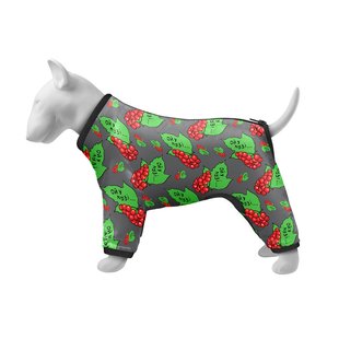Дощовик для собак WAUDOG Clothes малюнок "Калина", XS30, В 43-45 см, С 27-30 см