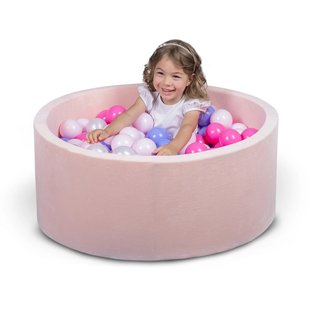 Бассейн для дома сухой, детский, светло-розового цвета, 80 см, Ассорти, Без шариков
