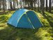 Палатка туристическая четырёхместная с навесом, цвет голубой