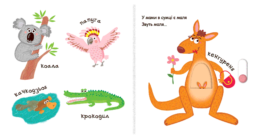 Дитяча книга сторінки цікавинки "Зоопарк"
