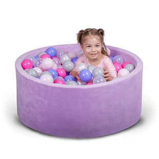 Басейн для дому сухий, дитячий, фіолетового кольору, 80 см, Ассорти, Без кульок