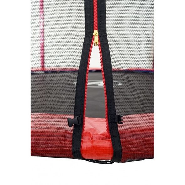 Батут Atleto 252 см з подвійними ногами з сіткою червоний