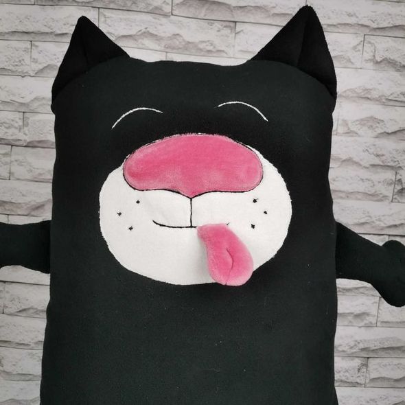 Игрушка-подушка Черный котик, цвет черный 70/110/130 см