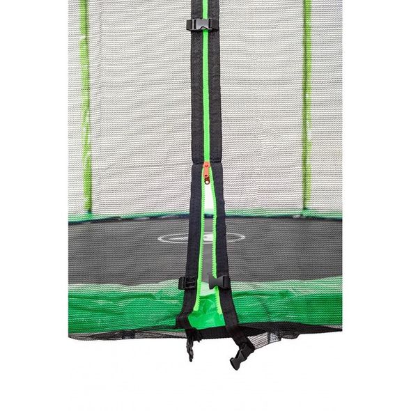 Батут Atleto 252 см з подвійними ногами з сіткою зелений