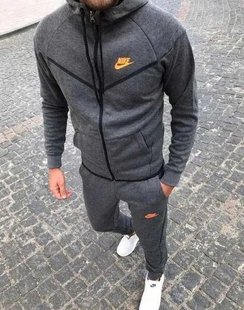 Мужской спортивный костюм Nike, демисезон, цвет темно серый (46, 48, 50, 52, 54)