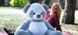 Плюшевий ведмідь Панда, сірий/білий, висота 140 см