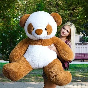 Плюшевий ведмідь Панда, коричневий/білий, висота 140 см