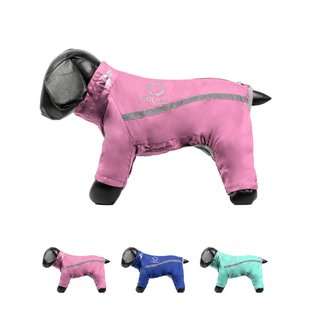 Дощовик COLLAR для собак, М 34 (французький бульдог, міні англійський бульдог), рожевий