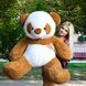 Плюшевый медведь Панда, цвет коричневый/белый, высота 140 см